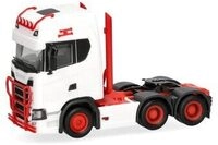HERPA 314053-006 1:87 Scania CS 20 HD Zugmaschine 3achs (6x4), wei&szlig;/rot