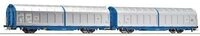 ROCO 6600276 H0 Schiebewandwagen-Doppeleinheit Hiirrs, Transwaggon, Ep. V-VI