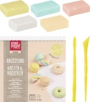 BRUNNEN 212159109 Bastel-Set Kneten & Radieren &bdquo;Sugar Sweets&ldquo;, 100 g