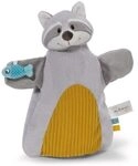 NICI 61858 Schmusetuch Handpuppe Waschb&auml;r 2in1 26x25 cm