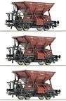 ROCO 6600269 H0 3-tlg. Set: Talbot-Schotterwagen, DB, Ep. IV