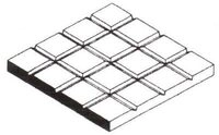 EVERGREEN 004516 Gehwegplatten , 1x150x300 mm.Raster 6,3x6,3 mm, 1St&uuml;ck