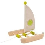 GOKI 63888 Bausatz Katamaran - Holzspielzeug f&uuml;r kleine Abenteurer