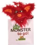 LIVING PUPPETS W848 Monster to go ! Schnute (rot mit Z&ouml;pfen)