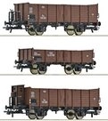 ROCO 6600250 H0 3-tlg. Set: Offene G&uuml;terwagen, &Ouml;BB, Ep. III-IV