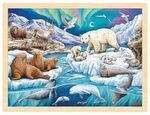 GOKI 57328 Einlegepuzzle 96 Teile Polarnacht