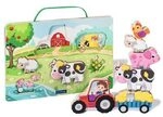 RAVENSBURGER 12034123 Play+ Magnetisches Holz-Z&auml;hl-Puzzle: Bauernhof