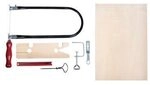 RAYHER 69218000 Laubs&auml;ge-Set inkl. Nagelbohrer, inkl. Sperrholzplatte, Box 1Set