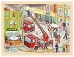 GOKI 57336 Einlegepuzzle Feuerwehreinsatz