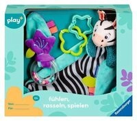 RAVENSBURGER 04858 Play+ F&uuml;hlen, rasseln, spielen (Geschenk-Set: Zebra)