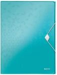 Leitz WOW Ablagebox, A4, PP, f&uuml;r 250 Blatt, Eisblau Metallic