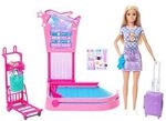 MATTEL JMJ49 Barbie Kofferband Spielset mit Puppe