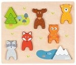 GOKI57364 Einlegepuzzle Wilde Tiere
