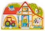 GOKI 57349 Steckpuzzle 7 Teile Unser Bauernhaus
