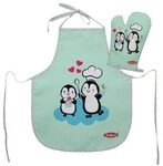 HELESS 223 Kindersch&uuml;rze mit Topfhandschuh Pinguin