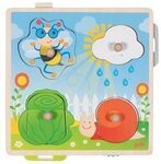 GOKI 57340 Hintergrundbildpuzzle Im Garten
