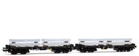 RIVAROSSI HR6701 H0 2-tlg. Set 4-achs. Rungenwagen Rmms mit Aluminiumbl&ouml;cken,...