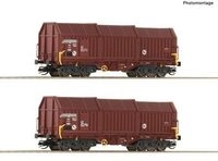 ROCO 6680009 TT 2-tlg. Set: Teleskophaubenwagen Shimmns, DR, Ep. IV