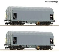 ROCO 6680025 TT 2er Set Schiebeplanenwagen Shimmns, CD Cargo, Ep. V
