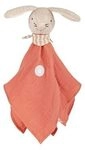 SIGIKID 39925 Baby Musselin Schnuffeltuch Hase, korallrosa