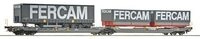 ROCO 6600235 H0 Doppeltaschen-Gelenkwagen T3000e, HUPAC, Ep. VI