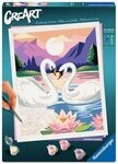 RAVENSBURGER 12023203 CreArt, Malen nach Zahlen Adults Trend - Eleganz der Schw&auml;ne