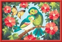 RAVENSBURGER 12023134 CreArt Malen nach Zahlen - Bunte V&ouml;gel
