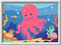 RAVENSBURGER 12023128 CreArt Malen nach Zahlen - Neon Oktopus