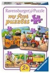 RAVENSBURGER 05717 Kinderpuzzle 2, 4, 6, 8 Teile Tiere auf der Baustelle