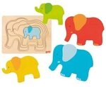 GOKI 57450 Schichtenpuzzle Elefant