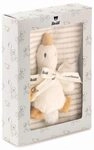 STEIFF 242960 Geschenkset Gilda Gans Greifling mit Rassel und einem Spucktuch,