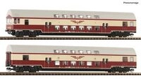 ROCO 6280045 TT 2er Set 1 Doppelstockwagen &bdquo;Sputnik&ldquo;, DR, Ep. IV