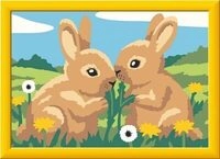 Ravensburger 12023124 CreArt, Malen nach Zahlen Kinder - Hasenfreunde