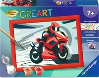 Ravensburger 12023176 CreArt, Malen nach Zahlen Kinder - Motorradfahrer