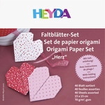 Heyda 20-48 755 05 Origami Faltbl&auml;tter, Herz, 15 x 15 cm