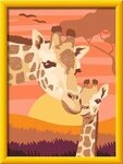 Ravensburger 12023130 CreArt, Malen nach Zahlen Kinder - Giraffe mit Baby