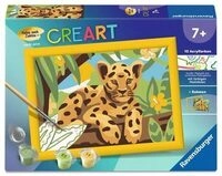 Ravensburger 12023177 CreArt, Malen nach Zahlen Kinder - Baby Leopard