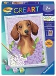 Ravensburger 12023185 CreArt, Malen nach Zahlen Kinder - Dackel Lilac