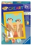 Ravensburger 12023174 CreArt, Malen nach Zahlen Kinder - Neugierige Erdm&auml;nnchen