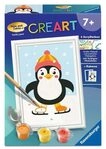 Ravensburger 12023168 CreArt, Malen nach Zahlen Kinder - Pinguin im Schnee
