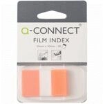 Q-Connect Film Index Haftstreifen Orange, 50 St&uuml;ck