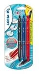 Pilot Tintenroller FriXion Clicker 0.7 (M) Schwarz/Blau/Rot 3er Blister