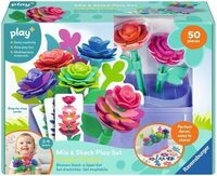 RAVENSBURGER 12034164 Play+ Blumen Steck- und Spiel-Set: Meine kreative Bl&uuml;tenwelt