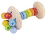 GOKI 65328 Greifling Elastik Stielrassel Regenbogen