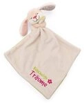 NICI 49753 Schmusetuch "Kuschelige Tr&auml;ume" 22 x 22 cm mit Kuscheltier Hase 12 cm
