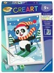 Ravensburger 12023184 CreArt, Malen nach Zahlen Kinder - Skifahrender Panda