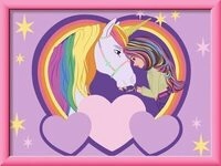 Ravensburger 25892 CreArt, Malen nach Zahlen Kinder Unicorn Academy - Sophia &