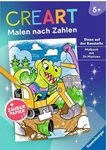 Ravensburger 48859 CreArt Malen nach Zahlen ab 5 - Zauberpapier: Dinos auf der