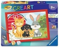 Ravensburger 12023182 CreArt, Malen nach Zahlen Kinder - Pfotenbande