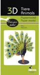 Fridolin 3D Papiermodell Pfau Tier-Modell zum Zusammenbau